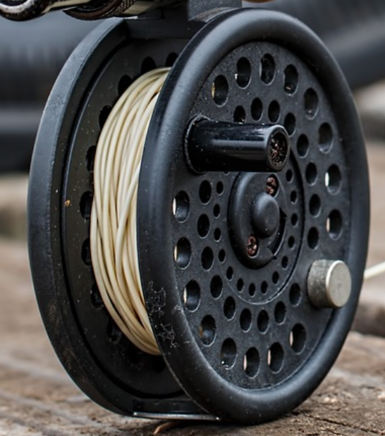 fly line on a fly reel