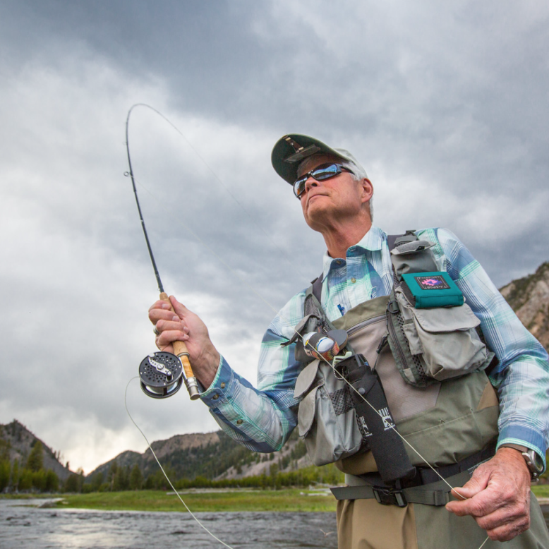 Fly casting in mountains